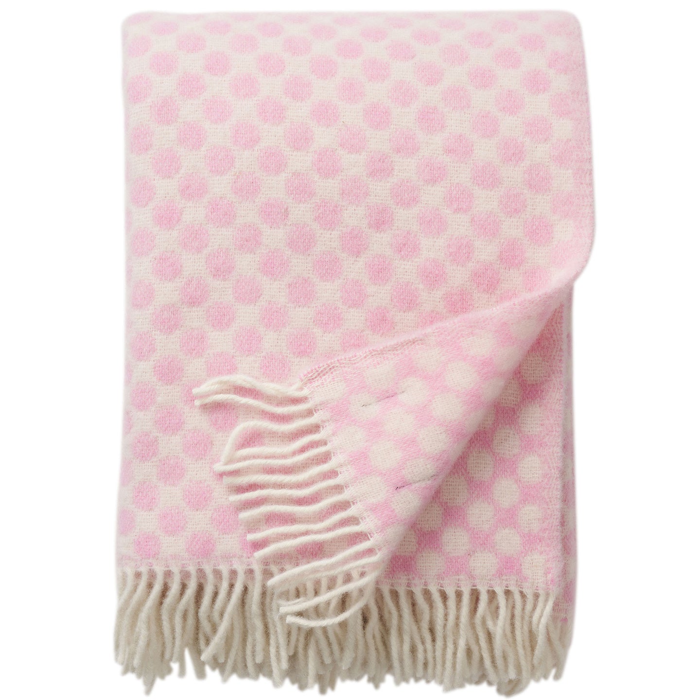 Gotland Dots Pink Brushed Gotland & Lambswool Throw