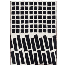 Load image into Gallery viewer, Sankt Petri Floor Black White Lambswool Blanket