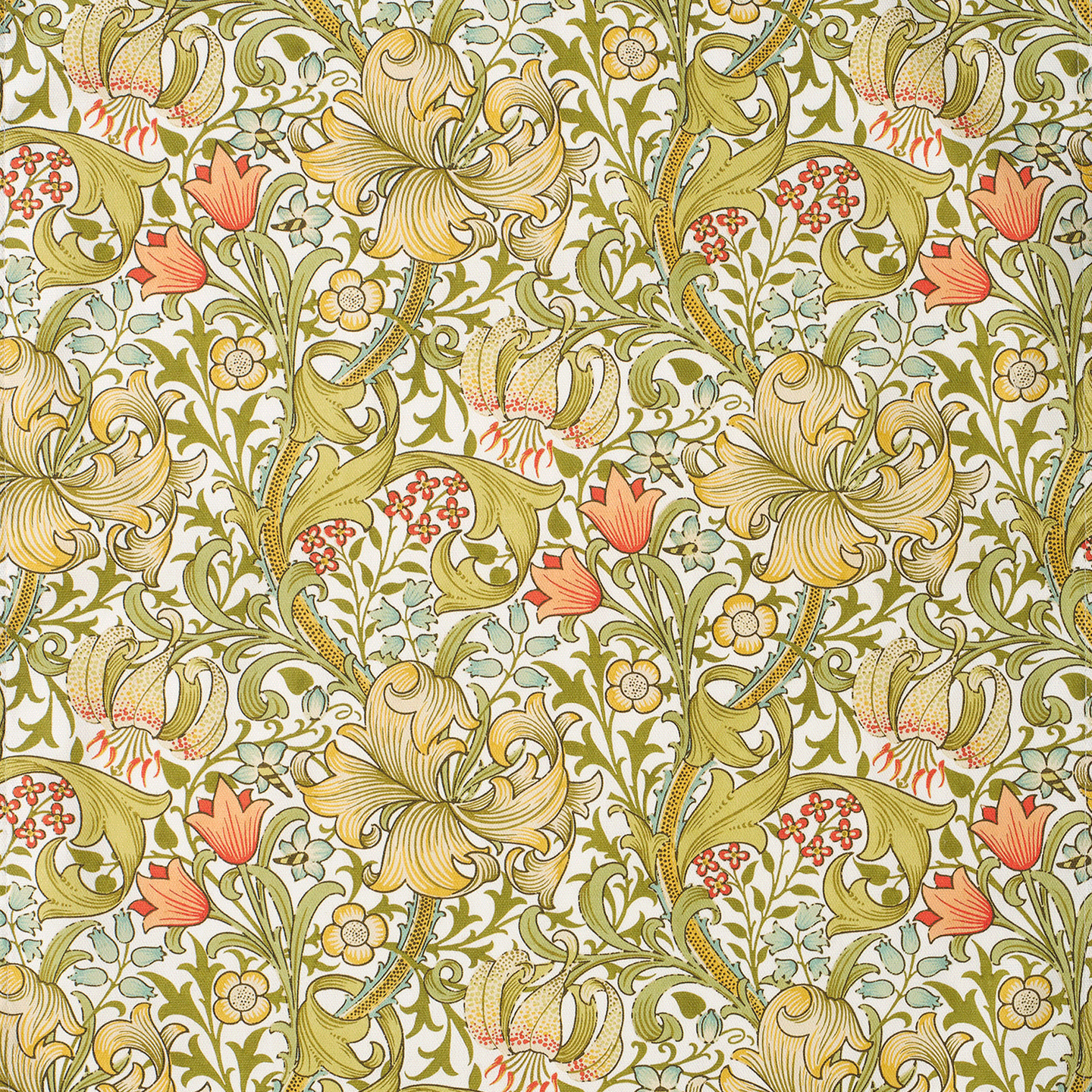 Golden Lily Printed Cotton Fabric 153cm Wide