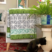 Load image into Gallery viewer, Uppsala Grey Lambswool Jacquard Blanket