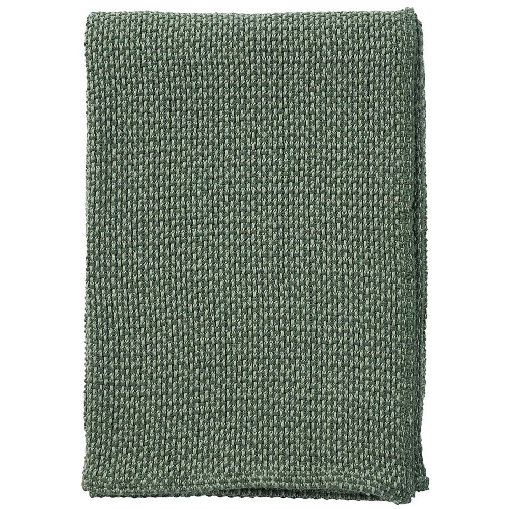 Basket Green Organic Cotton Blanket