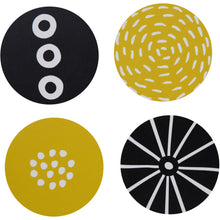 Load image into Gallery viewer, Candy Black &amp; Yellow Coasters - Package of 4
