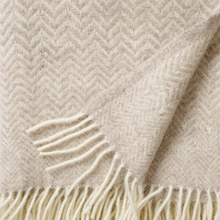 Load image into Gallery viewer, Zigzag Greige Eco Lambswool Throw
