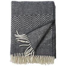 Load image into Gallery viewer, Zigzag Noir Eco Lambswool Throw
