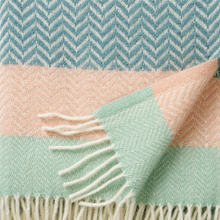 Load image into Gallery viewer, Zigzag Pastel Eco Lambswool Throw
