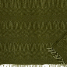 Load image into Gallery viewer, Zigzag Basil Lambswool Throw
