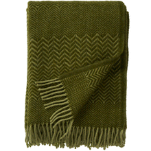 Load image into Gallery viewer, Zigzag Basil Lambswool Throw
