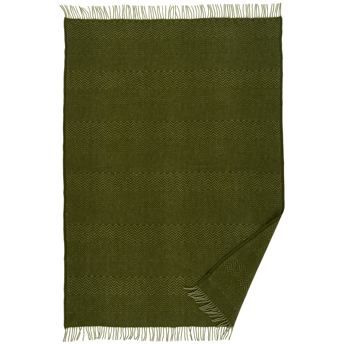 Zigzag Basil Lambswool Throw