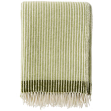 Load image into Gallery viewer, Rib Green/Avocado Lambswool Throw
