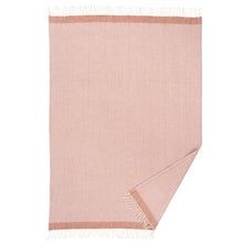 Load image into Gallery viewer, Rib Pink/Dusty Rose Lambswool Throw
