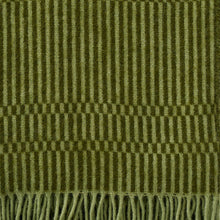 Load image into Gallery viewer, Boho Green/Avocado Lambswool Throw
