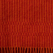 Load image into Gallery viewer, Boho Orange/Red Lambswool Throw
