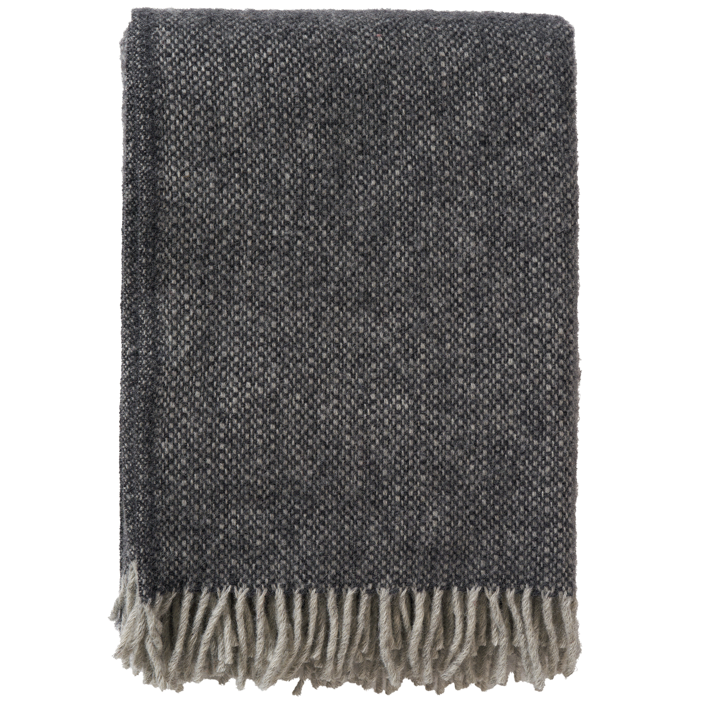 Vide Charcoal Brushed Swedish Wool Throw