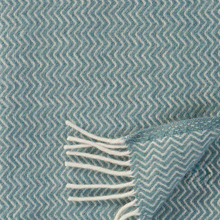 Load image into Gallery viewer, Sorbet Silky Blue Lambswool Throw
