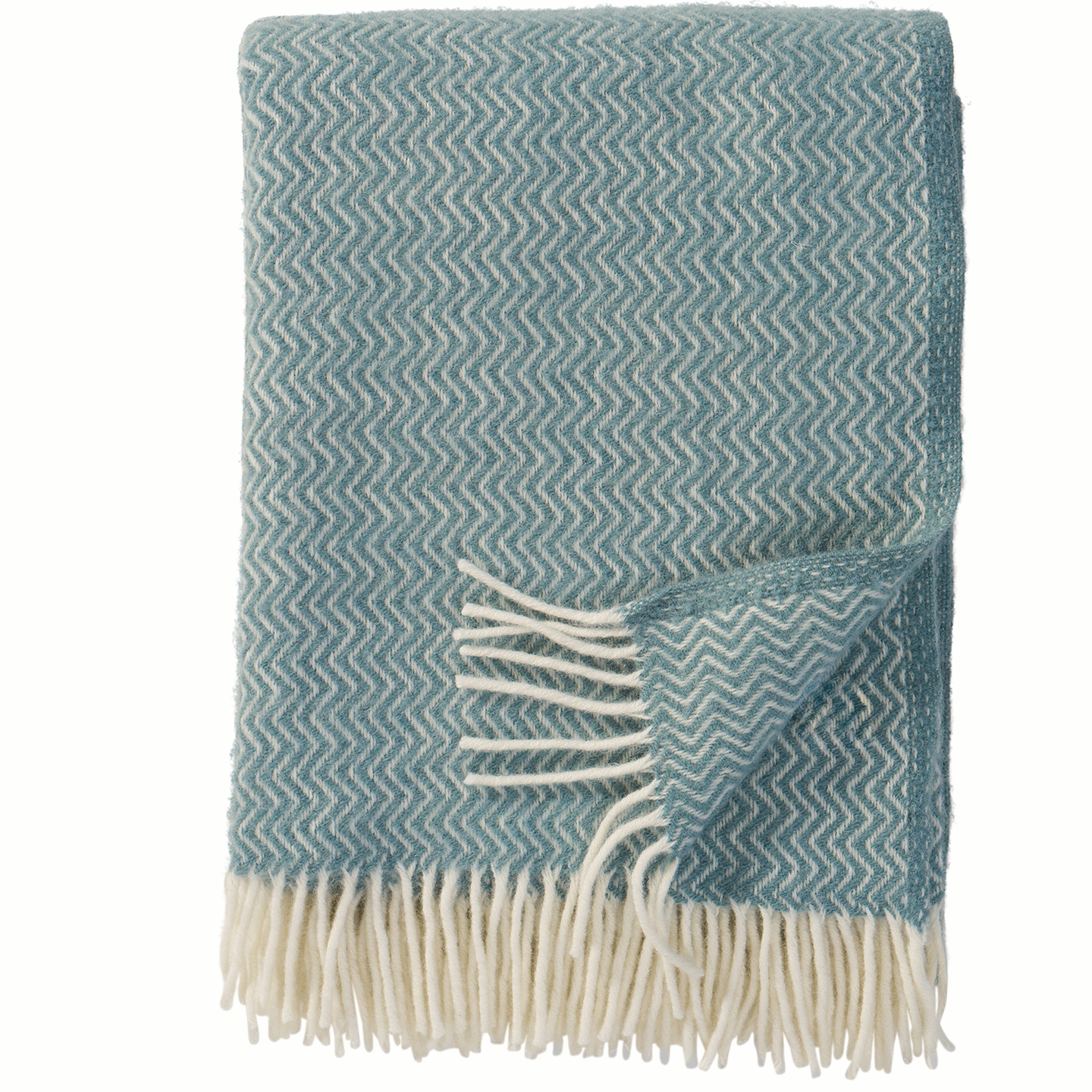 Sorbet Silky Blue Lambswool Throw