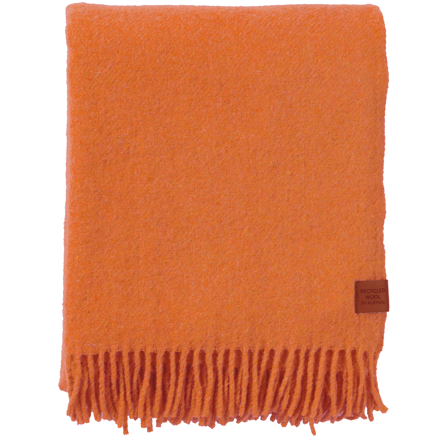 True Orange Recycled Wool & Lambswool Throw