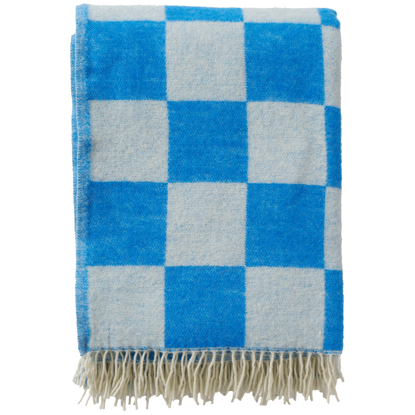 Tile Blue Recycled Merino & New  Merino Brushed Throw