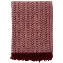 Load image into Gallery viewer, Ilse Bordeaux/Pink Lambswool Throw
