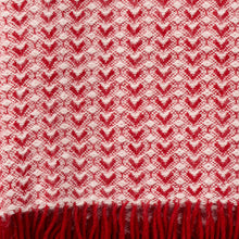Load image into Gallery viewer, Ilse Red/White Lambswool Throw
