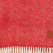 Load image into Gallery viewer, Herringbone Radish Recycled Wool &amp; Lambswool Throw
