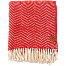 Load image into Gallery viewer, Herringbone Radish Recycled Wool &amp; Lambswool Throw
