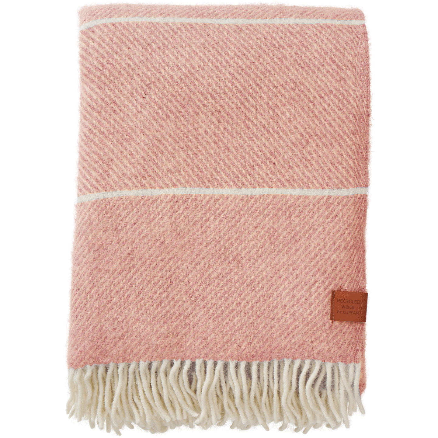 Frank Infinite Salmon Pink Recycled Wool & Lambswool Throw