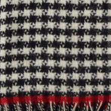 Load image into Gallery viewer, Dogtooth Black/Red Brushed Lambswool Throw
