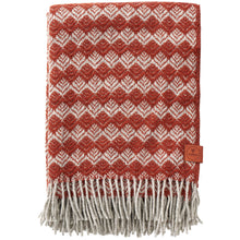 Load image into Gallery viewer, Tuva Rust/Natural Grey Swedish Wool Throw
