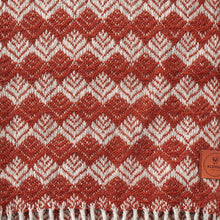 Load image into Gallery viewer, Tuva Rust/Natural Grey Swedish Wool Throw
