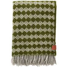 Load image into Gallery viewer, Tuva Moss/Natural Grey Swedish Wool Throw

