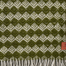 Load image into Gallery viewer, Tuva Moss/Natural Grey Swedish Wool Throw
