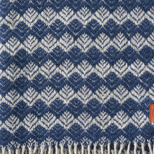Load image into Gallery viewer, Tuva Indigo/Natural Grey Swedish Wool Throw

