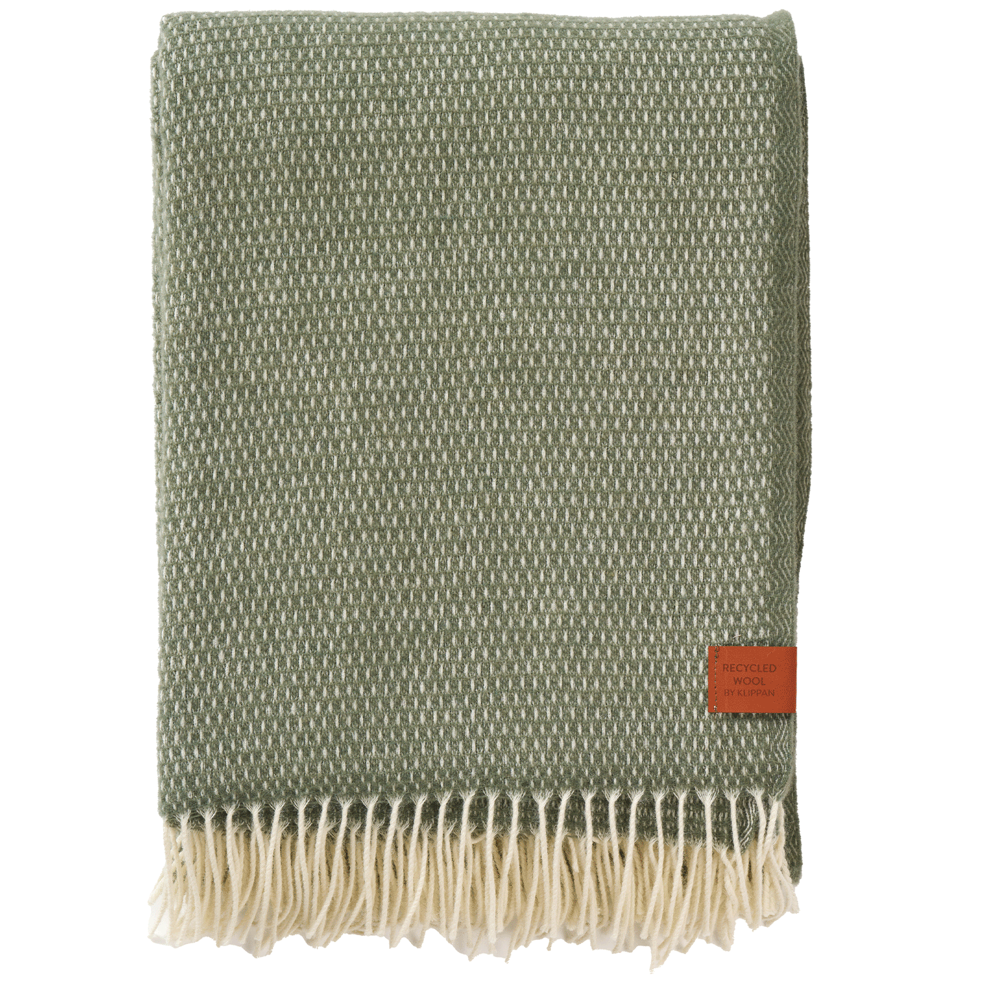 Hugo Dusty Green Recycled Merino & New  Merino Brushed Throw