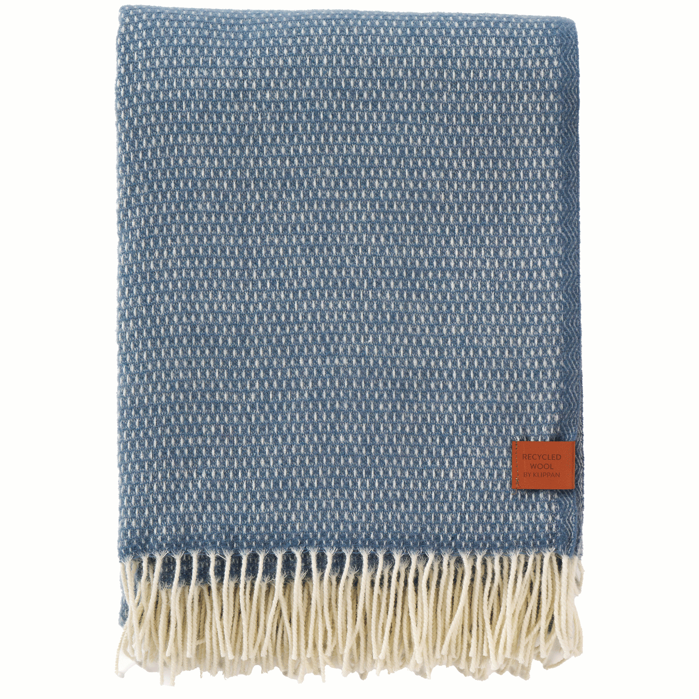 Hugo Dusty Blue Recycled Merino & New  Merino Brushed Throw