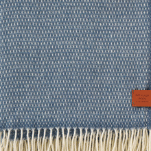 Load image into Gallery viewer, Hugo Dusty Blue Recycled Merino &amp; New  Merino Brushed Throw
