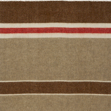 Load image into Gallery viewer, Gotland Stripe Brown/Beige/Red Brushed Gotland &amp; Lambswool Throw
