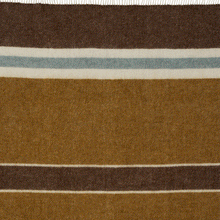Load image into Gallery viewer, Gotland Stripe Walnut/Caramel/Blue Brushed Gotland &amp; Lambswool Throw
