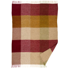 Load image into Gallery viewer, Gotland Check Burgundy Brushed Gotland &amp; Lambswool Throw

