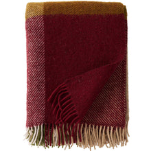 Load image into Gallery viewer, Gotland Check Burgundy Brushed Gotland &amp; Lambswool Throw
