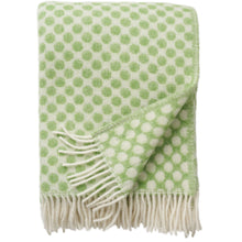 Load image into Gallery viewer, Gotland Dots Green Brushed Gotland &amp; Lambswool Throw
