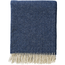 Load image into Gallery viewer, Lucas Dark Denim Cashmere &amp; Merino Throw
