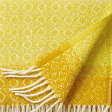 Load image into Gallery viewer, Havanna Yellow Multi Brushed Lambswool Throw
