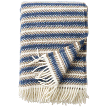 Load image into Gallery viewer, Oscar Multi Blue Eco Lambswool Throw
