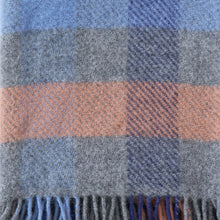 Load image into Gallery viewer, Monte Carlo Multi Blue Brushed Lambswool Throw
