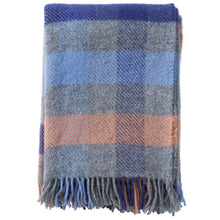 Load image into Gallery viewer, Monte Carlo Multi Blue Brushed Lambswool Throw

