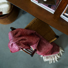 Load image into Gallery viewer, Lima Burgundy Alpaca &amp; Lambswool Throw
