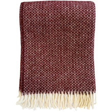 Load image into Gallery viewer, Lima Burgundy Alpaca &amp; Lambswool Throw
