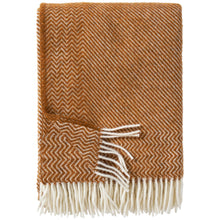 Load image into Gallery viewer, Bazaar Cumin/Natural White Eco Lambswool Throw
