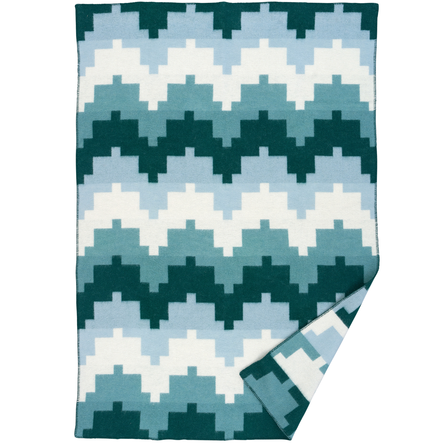 Silhouette Green Lambswool Blanket