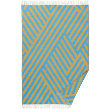 Load image into Gallery viewer, Tangent Blue Butter Lambswool Blanket
